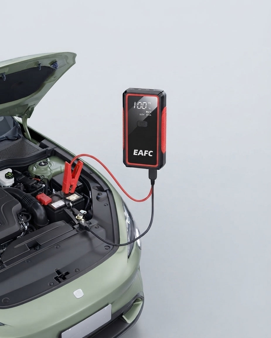 Car Jump Starter 2000A - in uso su auto